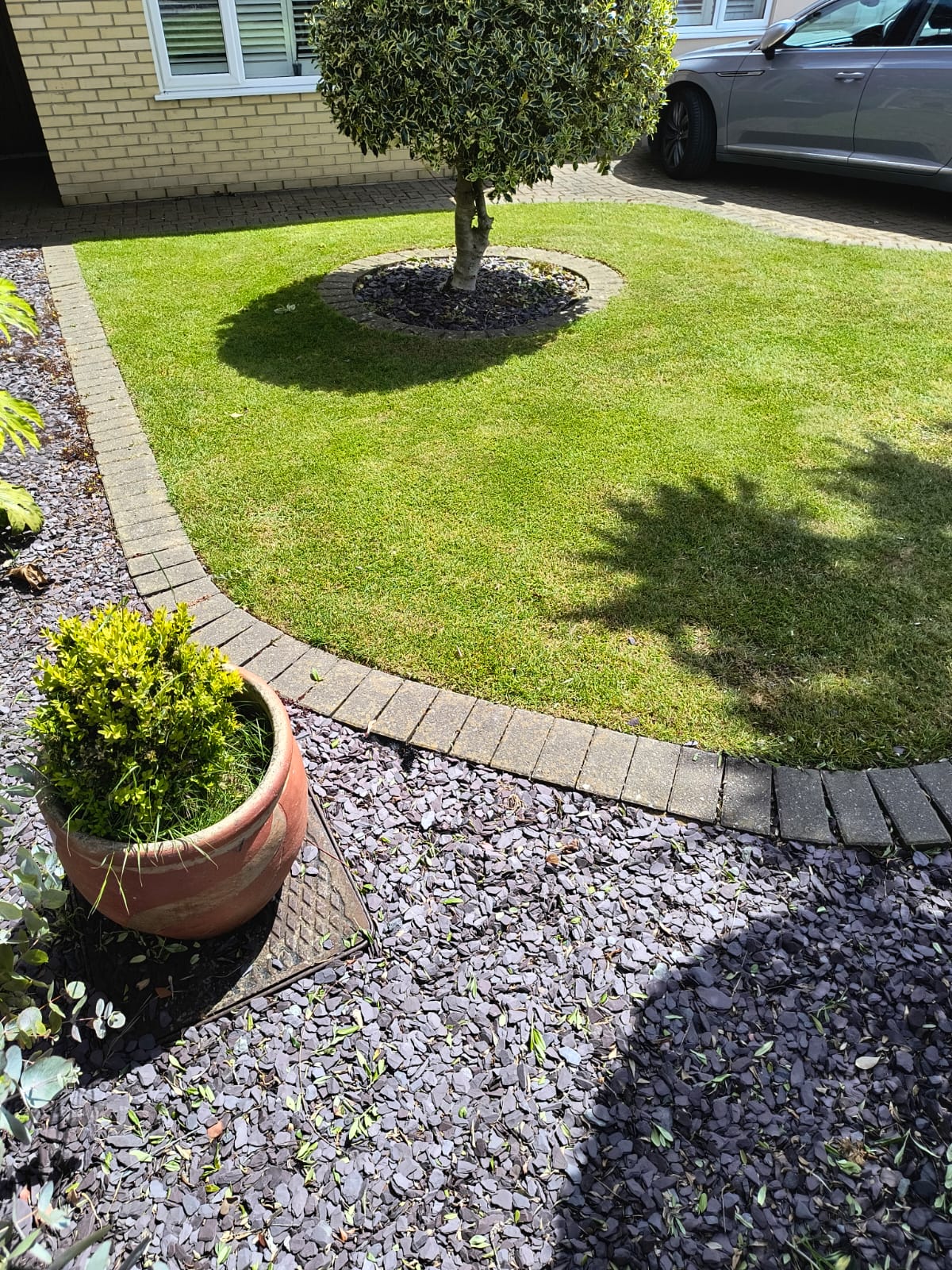 Another of the three mown garden lawns at the property in Ash, Kent